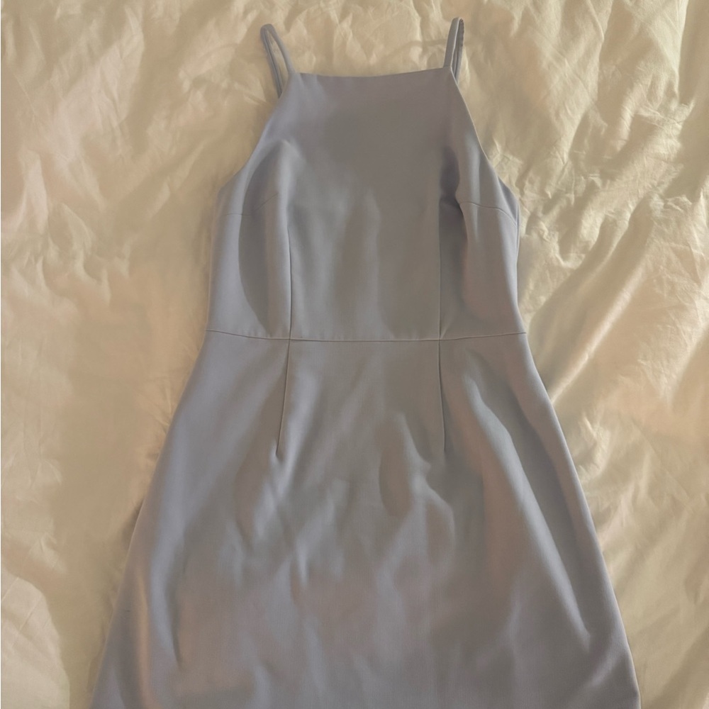 French Connection Blue Halter Sheath Dress